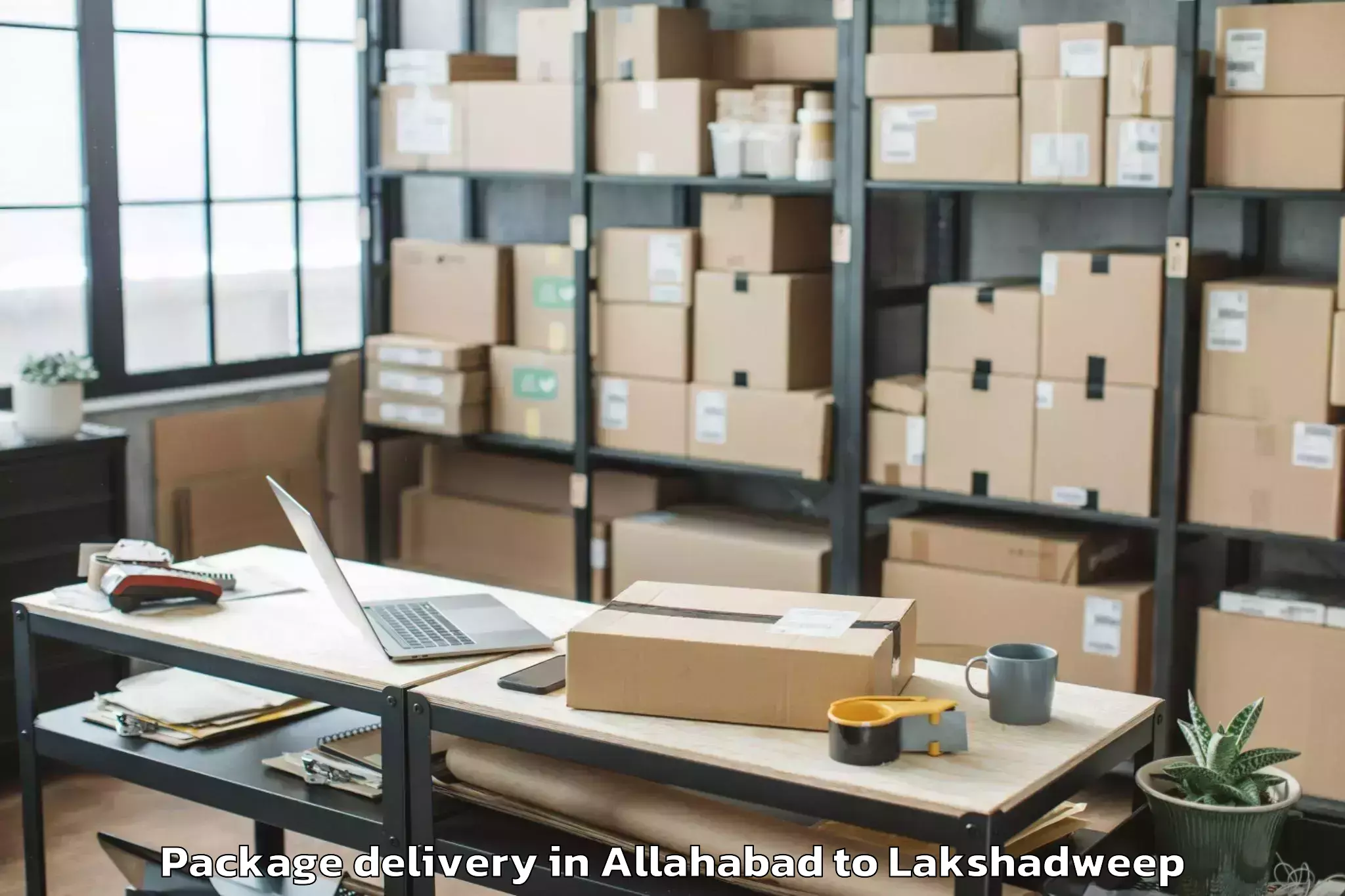 Easy Allahabad to Kiltan Package Delivery Booking